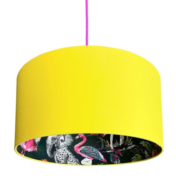 Emerald ChiMiracle Lampshade in Banana Yellow Cotton