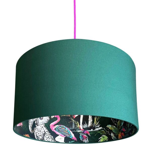 Emerald ChiMiracle Lampshade In Hunter Green Cotton
