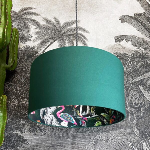 Emerald ChiMiracle Lampshade In Hunter Green Cotton