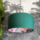 Pink ChiMiracle Lampshade In Hunter Green