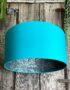 Ocean Rainforest Silhouette Lampshade in Jade Green Cotton