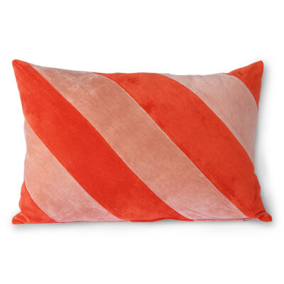 Red and Pink Striped Cushion