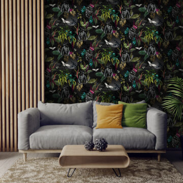 Love Frankie Deadly Night Shade Wallpaper - Carbon Black