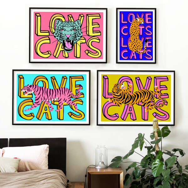 Love Frankie love cats print