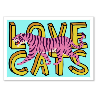 Love Frankie Love Cats Cyan