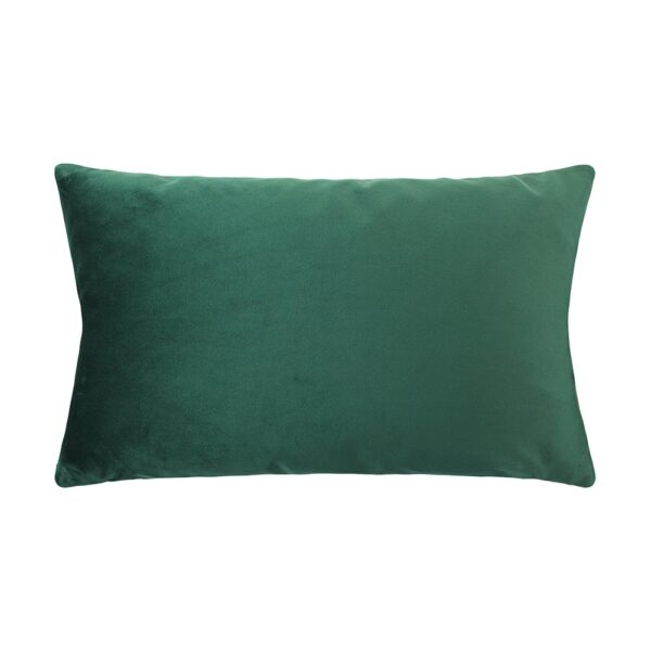 Leopard Print Bolster Cushion in Emerald Green and Sand - Reverse