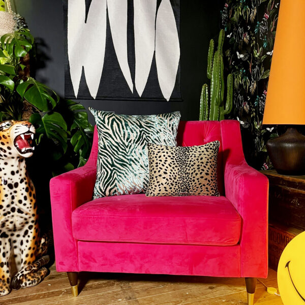 Love Frankie Velvet Zebra Cushions