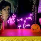 Love Frankie all we need is love neon light