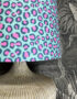 King & Queen Oversized Cone Lampshades in Bubble Berry Leopard - Close UP