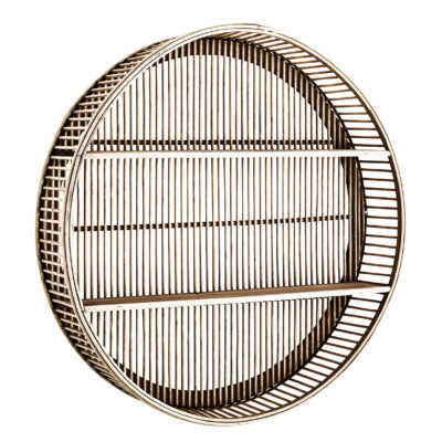 Round Boho Rattan Decorative Shelf