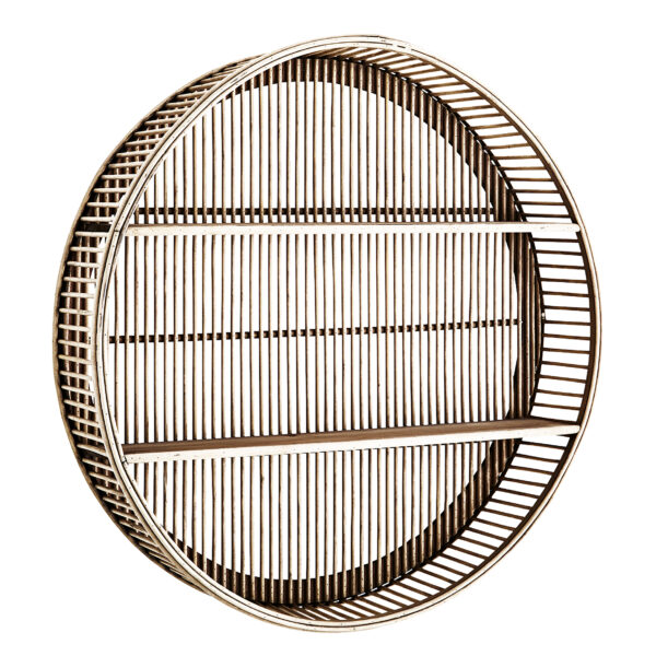 Round Boho Rattan Decorative Shelf