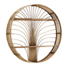 Boho Rattan Decorative Wall Shelf