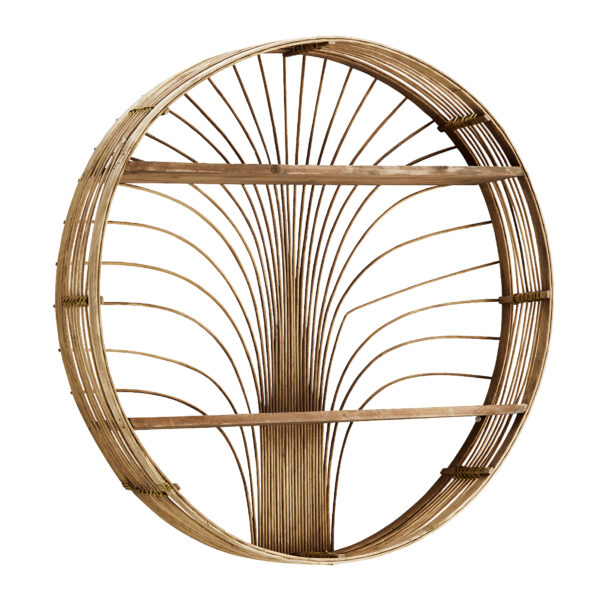 Boho Rattan Decorative Wall Shelf