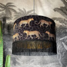 love Frankie leopard lampshade with fringing