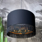 love Frankie leopard walk lampshade jet black