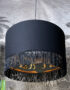 love Frankie leopard walk lampshade jet black