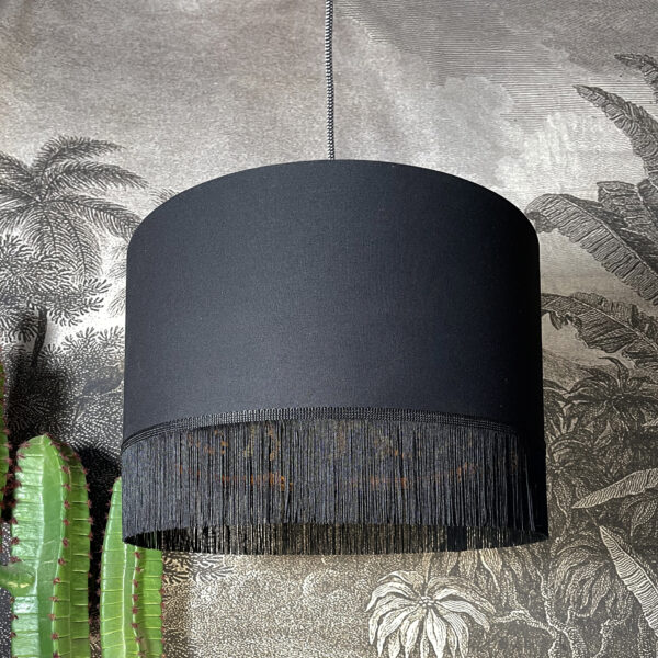 love Frankie leopard walk lampshade jet black