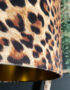 Luxe Leopard Velvet Lampshade with Gold Lining Close Up