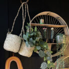 Love Frankie palm leaf hanging basket