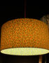 Sherbet Lemon Leopard Print Silhouette Lampshade in Sunshine Yellow - Light On