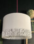 Crisp White Leopard Walk Cole & Sons handmade Wallpaper Lampshade - Light off