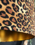 Leopard Print Lampshade With Gold Lining