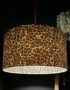 Leopard Print Silhouette Lampshade in Crisp White CottonLeopard Print Silhouette Lampshade in Crisp White Cotton Light On