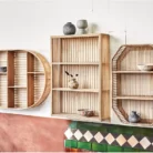 Rectangular Boho Bamboo Shelf