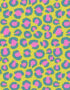 Sherbet Lemon Leopard Print fabric