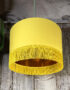 Love Frankie banana cotton lampshade copper lining fringing