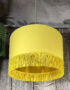 Love Frankie banana cotton lampshade gold lining and fringing