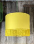 Love Frankie banana cotton lampshade copper lining and fringing