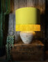 Love Frankie banana cotton lampshade copper lining and fringing lamp