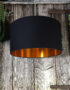 Love Frankie black cotton lampshade copper lining