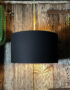 Love Frankie black cotton lampshade copper lining light on
