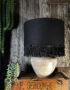 Love Frankie black cotton gold lining fringing light on