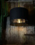 Love Frankie black cotton gold lining fringing light on