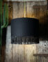 Love Frankie black cotton gold lining fringing light on