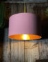 Love Frankie dirty pink cotton lampshade copper lining