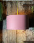 Love Frankie dirty pink cotton lampshade copper lining
