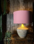 Love Frankie dirty pink cotton lampshade copper lining lamp