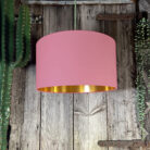 Love Frankie dirty pink cotton lampshade gold lining