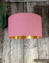 Love Frankie dirty pink cotton lampshade gold lining