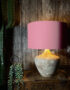 Love Frankie dirty pink cotton lampshade gold lining lamp