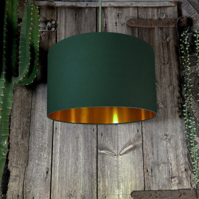 Love Frankie hunter cotton lampshade copper lining