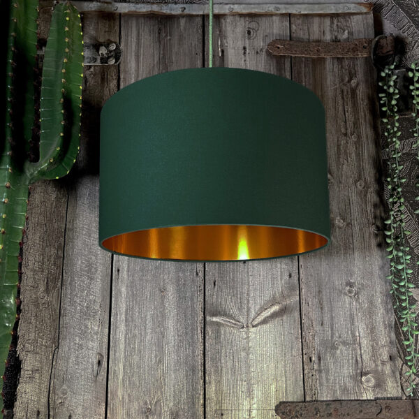 Love Frankie hunter cotton lampshade copper lining
