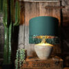 Love Frankie hunter cotton lampshade copper lining fringing lamp