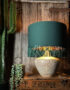Love Frankie hunter cotton lampshade copper lining fringing lamp