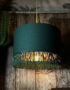 Love Frankie hunter cotton lampshade copper lining fringing light on