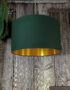 Love Frankie hunter cotton lampshade gold lining